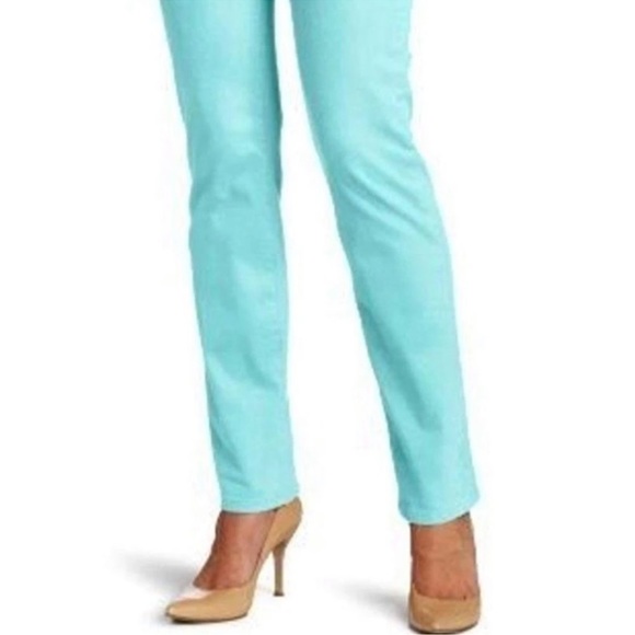 *NWT* Not Your Daughters Jeans Skinny Slimming Fit Aqua Jeans, size 10P - Picture 4 of 12